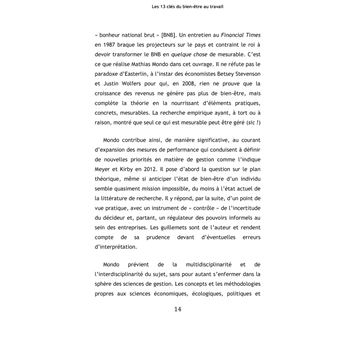 Les 13 clés du bien-être au travail