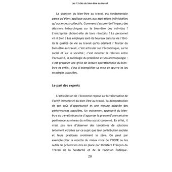 Les 13 clés du bien-être au travail