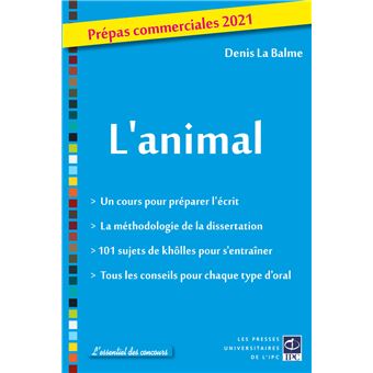 L'animal - prépas commerciales 2021