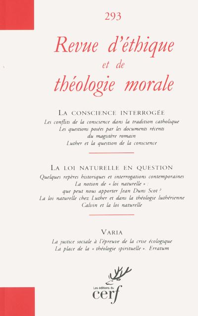 Revue d'éthique et de théologie morale