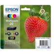 Pack de Cartouche d'encre Epson Fraise 29 Noir, Cyan, Magenta et Jaune