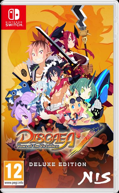 Pochette avant du jeu Disgaea 7: Vows of the Virtueless Deluxe Edition Nintendo Switch