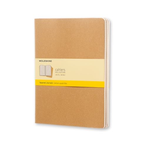 MOLESKIN SET 3 CAH TGF Q5 KRAFT BRUN
