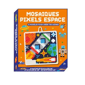 Mosaïques pixels espace - coffret avec accessoires