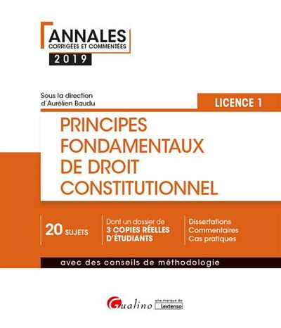 Principes fondamentaux de droit constitutionnel L1-S1