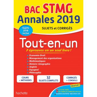 Annales Bac 2019 Tout En Un Tle Stmg Sujets Et Corriges Broche Alain Prost Philippe Solal Oscar Torres Vera Achat Livre Fnac