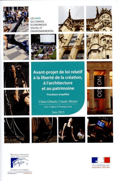 Avant-projet de loi relatif à la liberté de la création, à l'architecture et au patrimoine