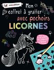 Mon coffret à gratter avec pochoirs - Licornes