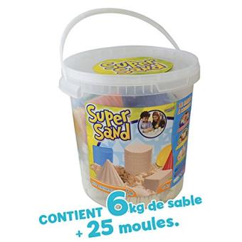 Super Sand – Sable à Modeler Qui Ne Sèche Pas, Seau De 450 G Avec Moule | Jeu Créatif Enfants Dès 4 Ans