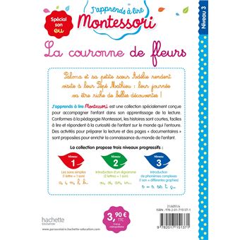 La couronne de fleurs niveau 3 - J'apprends à lire Montessori