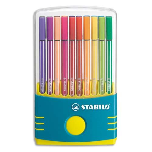 STABILO Pen 68 Colorparade - Blauw/Geel - 20 Stuks