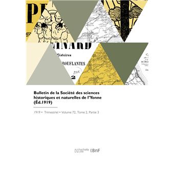 Bulletin de la Société des sciences historiques et naturelles de l'Yonne