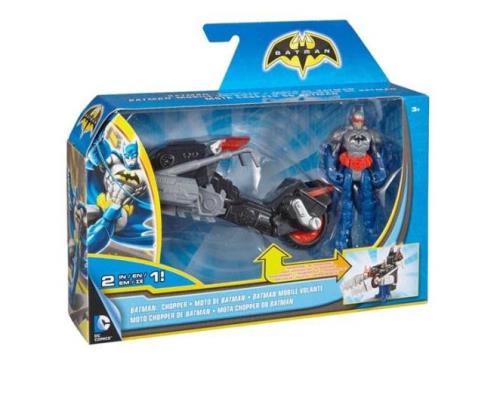 Figurine Batman et son véhicule transformable Moto Chopper - Figurine pour  enfant
