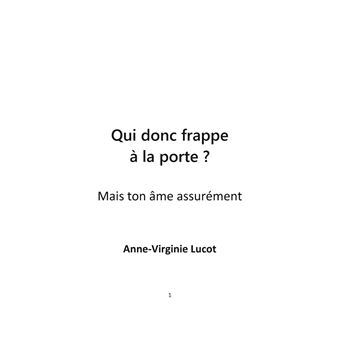 Qui donc frappe à la porte ?