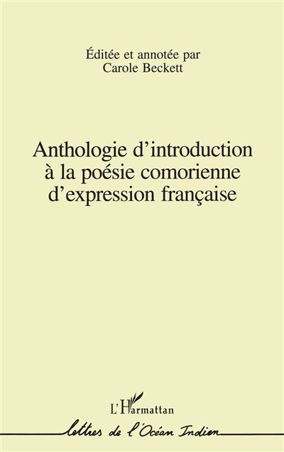 anthologie d'introduction a la poesie comorienne d'expressio