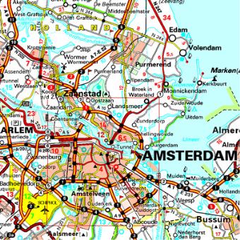 carte detaillee de hollande
