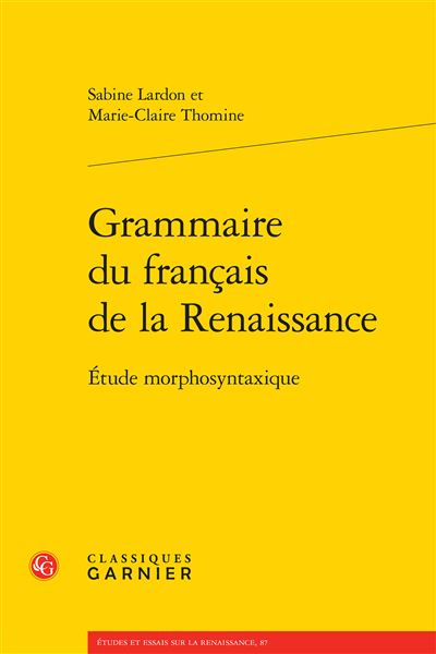 Grammaire du français de la Renaissance