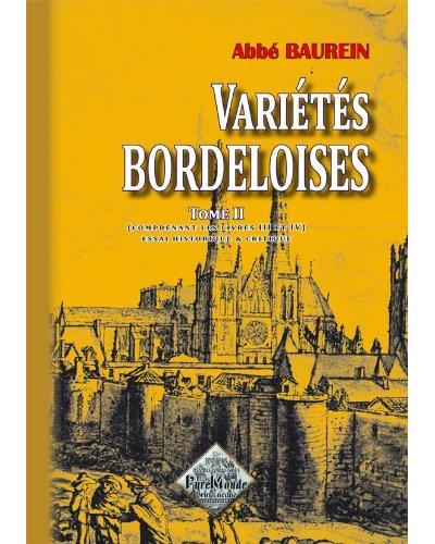 Variétés bordeloises -  Baurein - broché