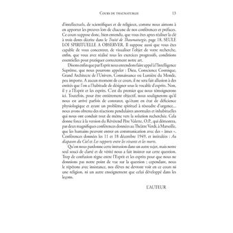 Cours de thaumaturgie en sept leçons