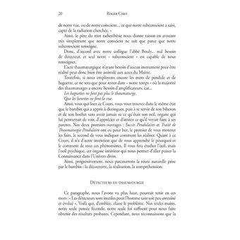 Cours de thaumaturgie en sept leçons