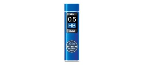 Etui de 40 mines Pentel Ain Stein 0,5mm HB Bleu