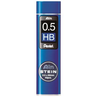 Etui de 40 mines Pentel Ain Stein 0,5mm HB Bleu