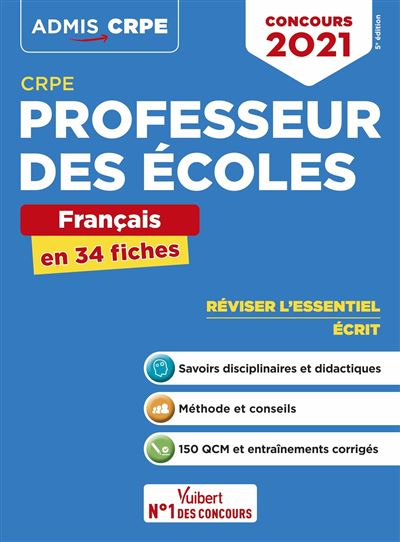 Concours Professeur des écoles- Francais - L'essentiel en 34 fiches