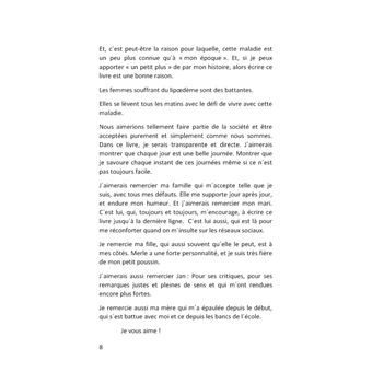 Lipoedème aimer vivre pleurer