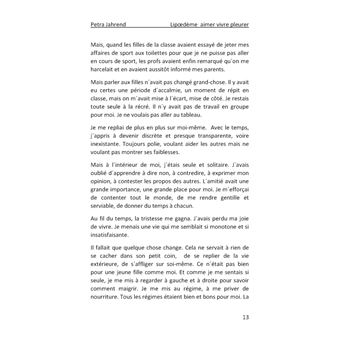 Lipoedème aimer vivre pleurer