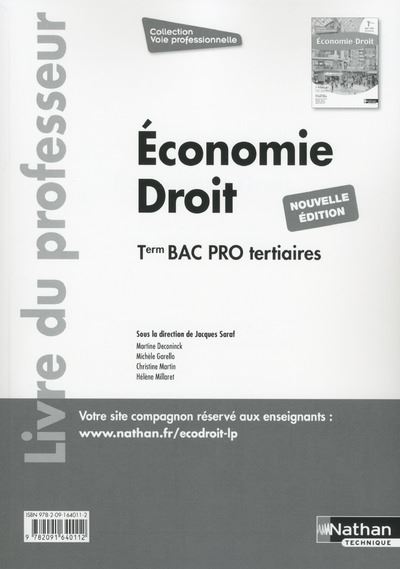 Economie Droit TERM Bac Pro Tertiaires