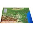 Carte en relief de l'Aude
