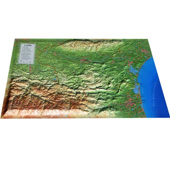 Carte en relief de l'Aude