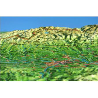 Carte en relief de l'Aude