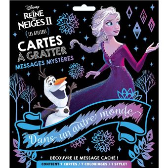 LA REINE DES NEIGES 2 - Les Ateliers Disney - Cartes à gratter - Messages mystères - Disney