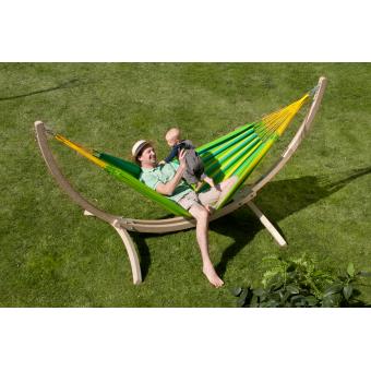 Hamac MalloMe Nylon Vert – Léger, Portable, Capacité 272 Kg – Simple Ou Duo