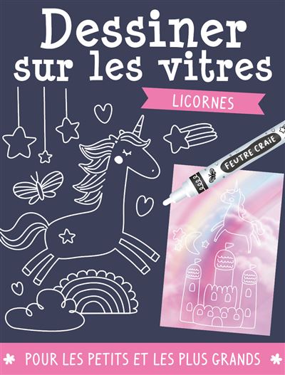 Dessiner sur les vitres - licornes