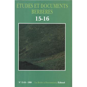 Études et documents berbères n° 15-16