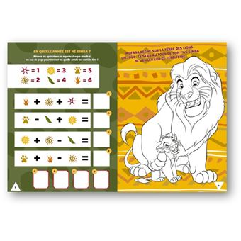 Disney 100 Le Roi Lion - Joue et colorie - Tout sur Simba - Avec des stickers et des figurines à con