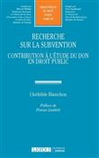 Recherche sur la subvention
