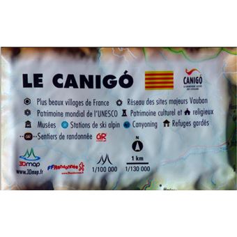 Carte en relief du Canigó