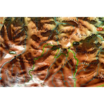 Carte en relief du Canigó