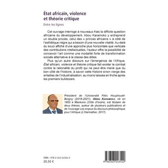 État africain, violence et théorie critique