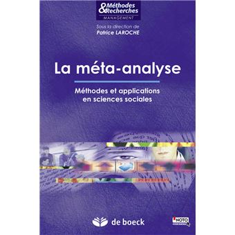 La méta-analyse Méthodes et applications en sciences sociales - broché ...