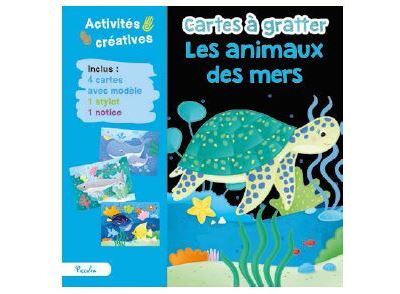 Les animaux des mers cartes a gratter