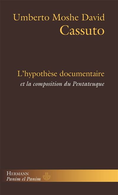 L'hypothèse documentaire - Umberto Moshe David Cassuto - broché