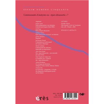 Essaim 50 - Communautés d’analystes ou « épars désassortis » ?