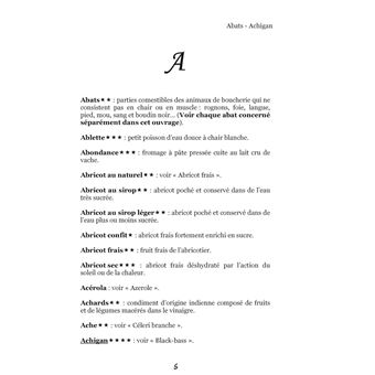 Dictionnaire alimentaire de l'ostéoporose