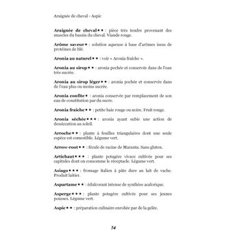 Dictionnaire alimentaire de l'ostéoporose