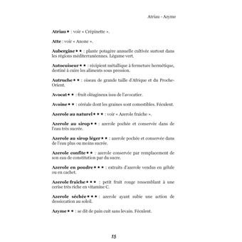 Dictionnaire alimentaire de l'ostéoporose