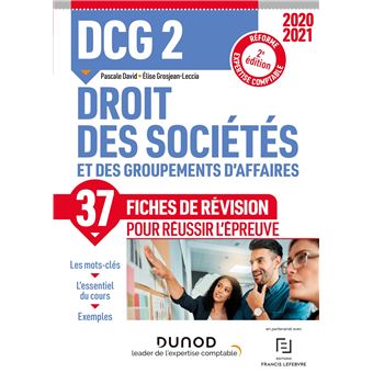 DCG 2 Droit des sociétés et des groupements d'affaires - Fiches de révision - 2021